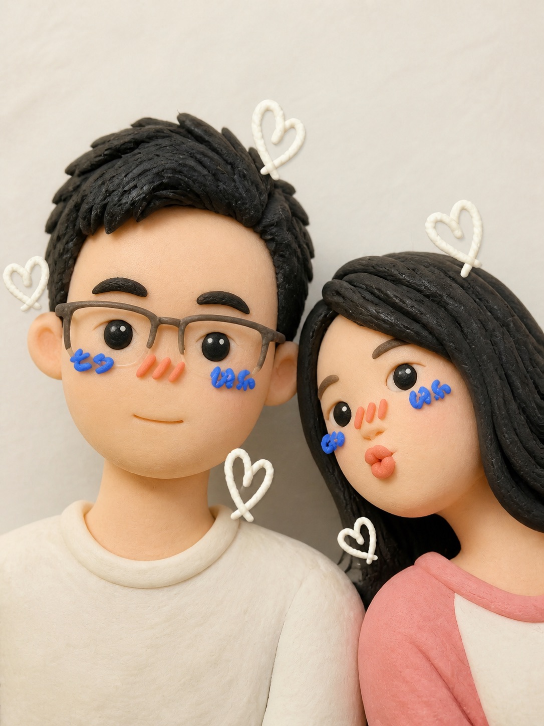2021 年七夕合照的软陶艺术版本